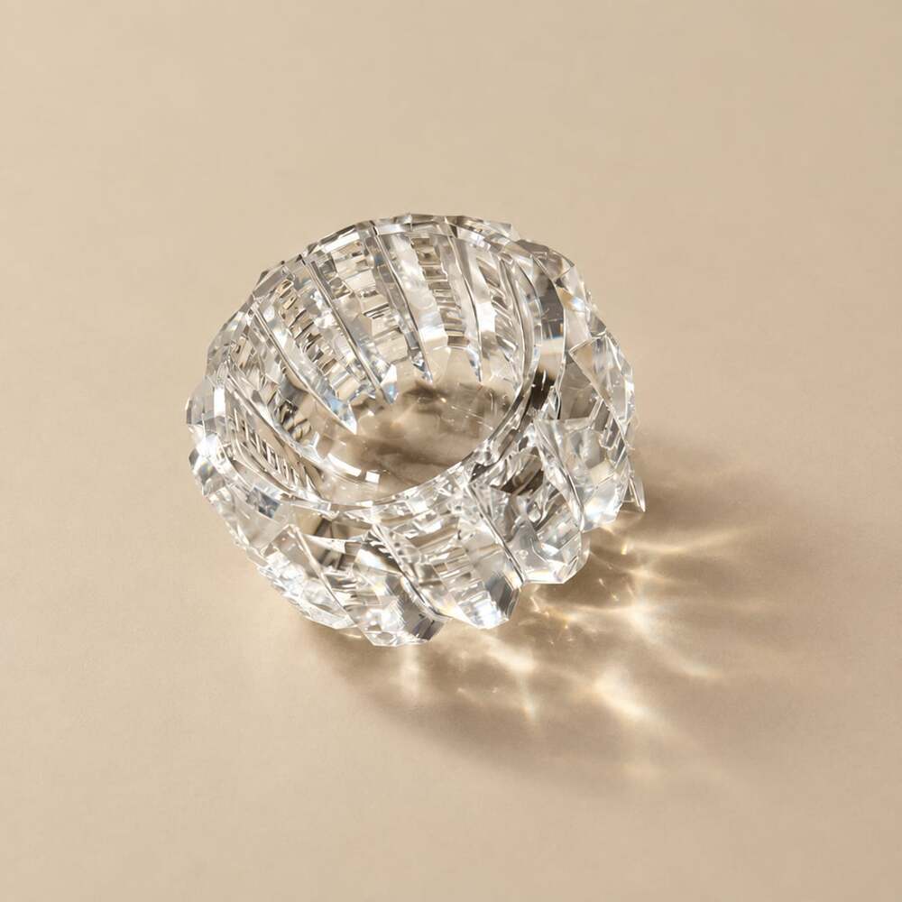 VTG round glass Salt Cellar 1.75 x 1, Great RING holder. (ring is not included)